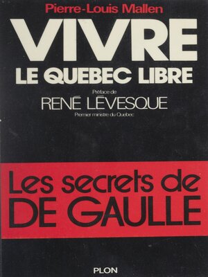 cover image of Vivre le Quebec libre